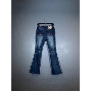 Luxirie 32 women’s blue denim jeans pants baggy Y2K vintage ‘90 distressed